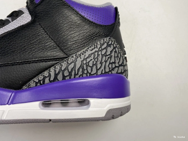 Rep TBK Jordan Purple 3 CT8532 050 Retro Court Black Air 0712